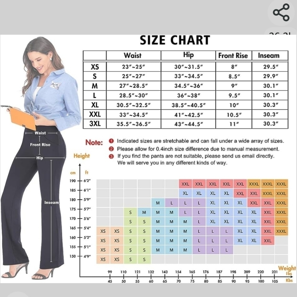 IUGA Bootcut High Waist Yoga Pant Work Pant With Pockets Size 3X - Picture 16 of 16